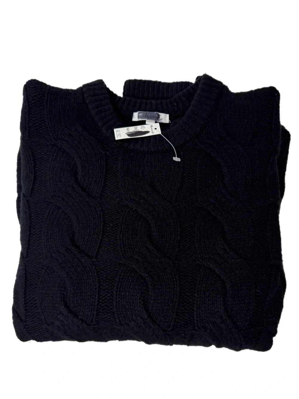 Madewell Wool Blend Cable-Knit Crewneck Sweater Mens Size Large MSRP $198